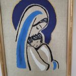Matka Boża z Dzieciątkiem - obraz malowany - 