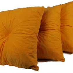 Poduszka dekoracyjna 45x45cm - ciemny żółty