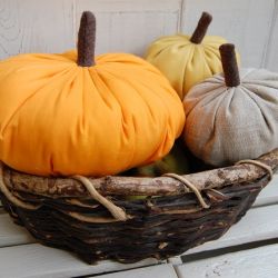 Duża pomarańczowa dynia - jesienna dekoracja