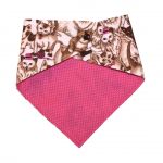 Apaszka, bandama, chustka Brązowe Kotki + Różowe Minky + Bawełna różowa w kropki  - 
