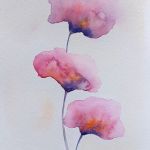 Kwiaty 2-akwarela formatu 32/24 cm  - 