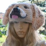 Czapka uszatka pies golden retriever 3d - piesek