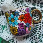 Ręcznie malowany porcelanowy kubek FUTURE - prezent dla przyjaciółki