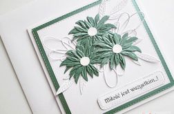 Kartka NA ŚLUB biało-zielona