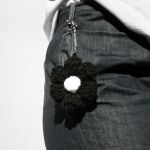 Brelok Eclipse, Breloczek kwiatek handmade - 
