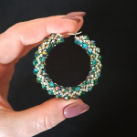 Duże Zielone Kolczyki Koła - ekstrawagancka biżuteria