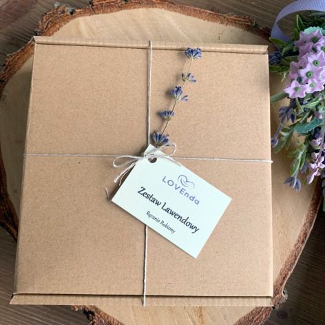 LAWENDA BUKIET MYDŁO I WORECZEK UPOMINEK