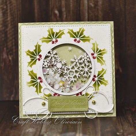 Wesołych Świąt - shaker ze śnieżynkami