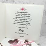 Kartka na Chrzest w pudełku ze zdjęciem i bucikami lila CHS 056 - 
