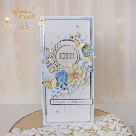 Kartka pamiątka I Komunii "Sapphire2" GOTOWA
