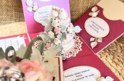 225,exploding box na ślub w komplecie z torebką.