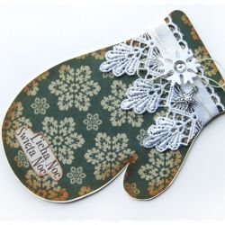 Rękawica - kartka świąteczna