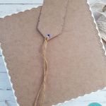 Kartka imieninowa (lub na inną okazję) z bukietem herbacianych tulipanów - Tył kartki i tył etykietki