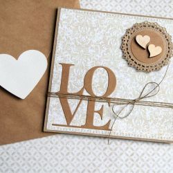 kartka ślubna lub miłosna :: LOVE :: beige