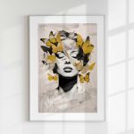 Plakat - Kobieta i motyle 50x70 cm 8-2-0049 - wizualizacja
