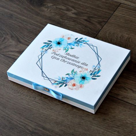 Podziękowanie komunijne pudełko na Merci Bł.