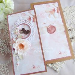 Ślubna kartka w pudełku 1065