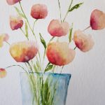 Kwiaty-akwarela formatu 32/24 cm.  - 