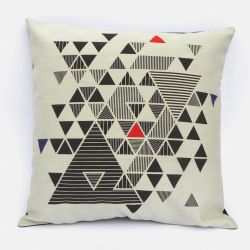 Poszewka na poduszkę - trójkąty1-bawełna