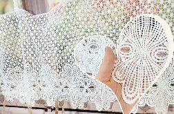Zazdrostka Firanka Boho do Kuchni elegancka na szelki koronkowa 160/43 cm