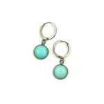 Kolczyki jadeity turkusowe. - Kolczyki jadeity turkusowe.