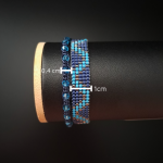 Niebieski Komplet Bransoletek - bransoletka z hematytem i koralikami