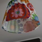 Lampa wisząca z kolorowym abażurem XL  - 