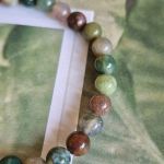 Bransoletka na gume - agat indyjski 6mm - 3