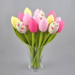 Tulipany szyte, bawełniane hand made - Tulipany