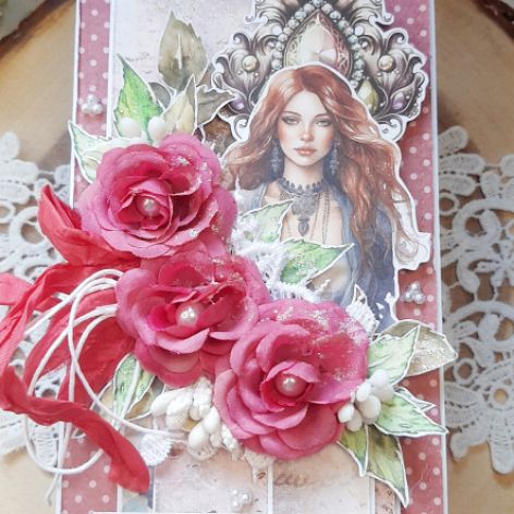 Kartka z rudą panią