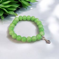 Bransoletka na gumce zielona.