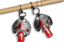 Płomień w szkle - kolczyki