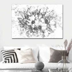 Obraz na płótnie czarno biały Grafika magnoli