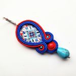 Red Rooster kolczyki sutaszowe - 