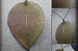 Naszyjnik z tytanowym liściem Magnolii