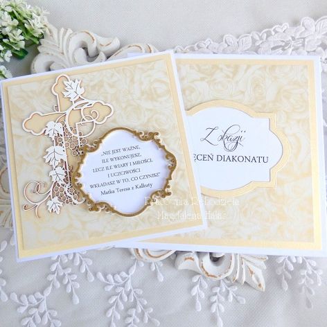 Kartka w pudełku na Święcenia Diakonatu 70