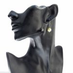 Kolczyki perły seashell zieleń z kryształkami Swarovski, stal chirurgiczna - Kolczyki perły seashell zieleń z kryształkami Swarovski, stal chirurgiczna 3