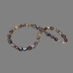 Naszyjnik "Australijska Galaktyka"opal Matrix - Naszyjnik z surowych opali australijskich Matrix