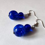 Kolczyki wiszące kobaltowe - Kolczyki wiszące