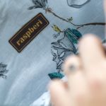 Brudnoniebieski welurowy workoplecak - 