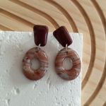 "Inet I" - kolczyki z gliny polimerowej. - pokryte żywicą