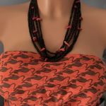 Naszyjnik Jesienny Brąz z Koralkiem  nasz23  - 