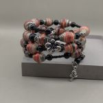 Bransoletka Ognisty Kwiat – wielowarstwowa z papierowych koralików - 3