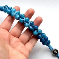 Z Agatem niebieskim bransoletka