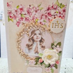 Pamiątka I komunii "Kwitnącą wiśnia"