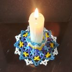 Świecznik z koralików TOHO - świecznik dekoracyjny