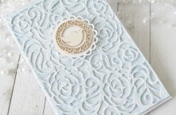 Koronkowe zaproszenie na chrzest na nieb.4