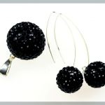 Srebro Swarovski kolczyki - 