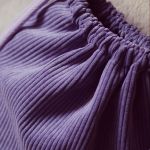 Fioletowy workoplecak z cienkiego sztruksu - 