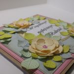 Kartka dla babci - kremowe kwiatki (1) - Kwiatki 3D